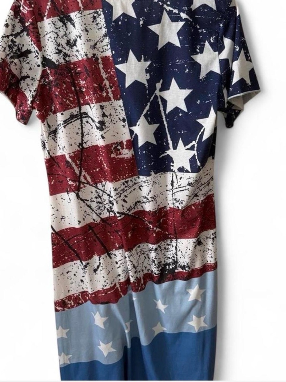 Source Unknown Red, White & Blue American Flag Midi Dress - Picture 3 of 3